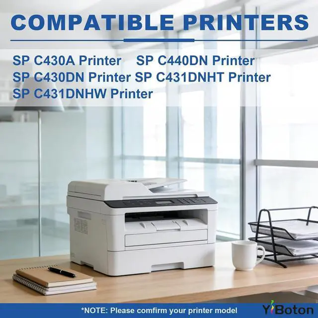Alt view image 2 of 6 - High Yield SP C430A C440DN Toner Cartridge 4-Pack with Smart Chip
