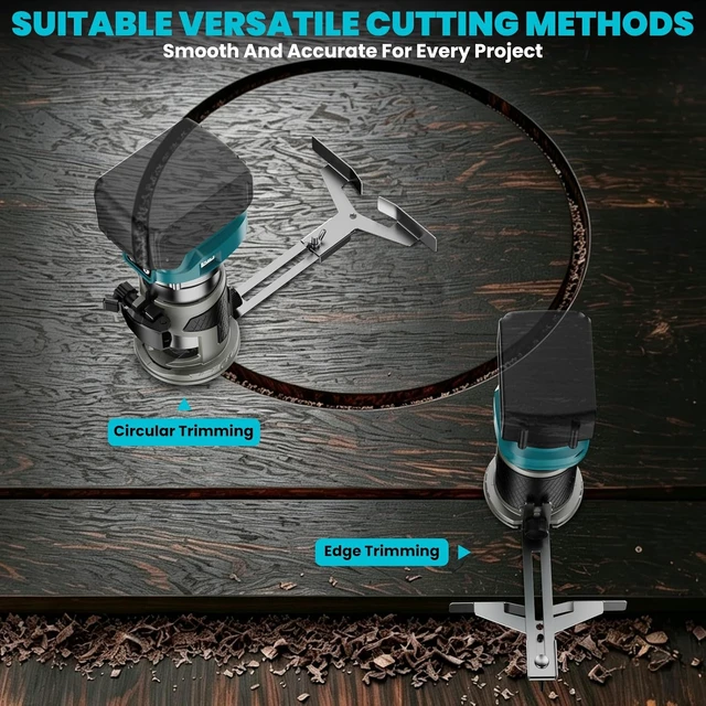 Alt view image 5 of 7 - Cordless Compact Router Compatible with Makita 18V Battery(Bare Tool)