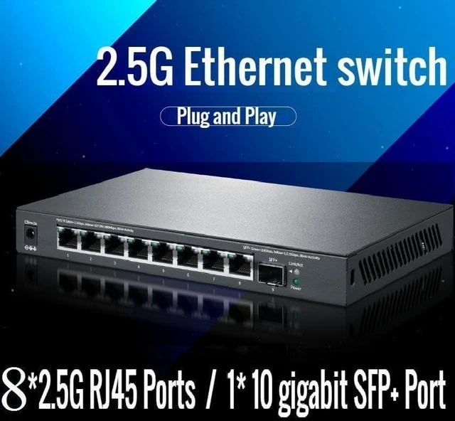 Main image of 8 * 2500Mbps RJ45 Ports, 1/2.5/10Gbps SFP+ Port, Ethernet Switch 2.5