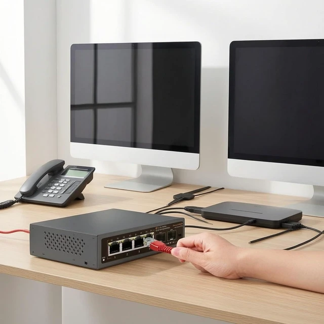 Alt view image 6 of 7 - predolo 2.5G Ethernet Switch with + Uplink Ports High-Rate.5G Network Switch with + Ports Fashion for Media Setup