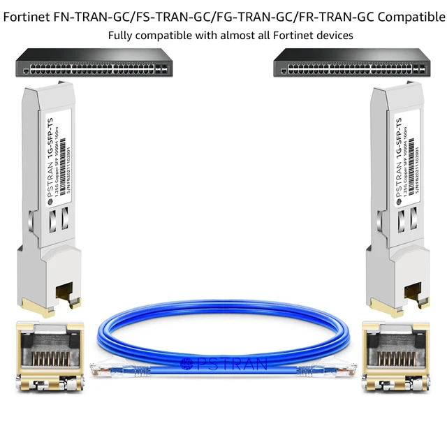 Alt view image 3 of 5 - 1000BASE-T SFP RJ45 Copper Transceiver Module Compatible with Fortinet FS-TRAN-GC FG-TRAN-GC FR-TRAN-GC 100m Cat5e/6