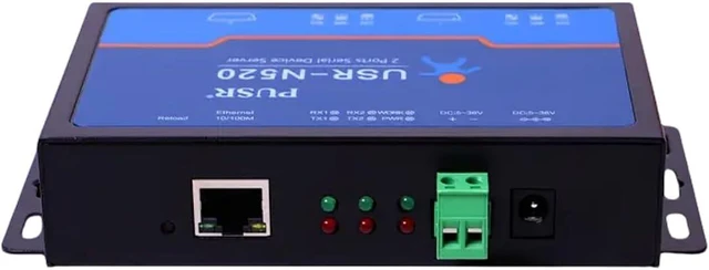 Alt view image 4 of 6 - 2-Port Serial to Ethernet Servers USR-N520-H7