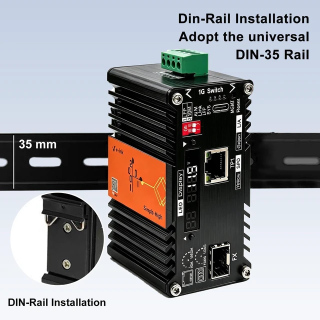 Alt view image 6 of 7 - 1X1000M RJ45 30W-1X11000 SFP AI Smart Managed PoE Fiber Media Converter