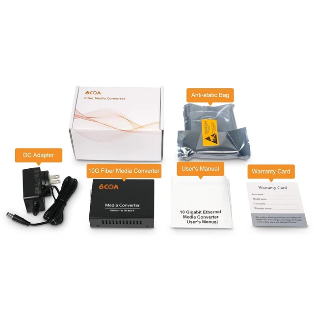 Alt view image 6 of 7 - 10G Fiber Media Converter & a Pair of 10G SFP+ Bidi Transceiver,10km