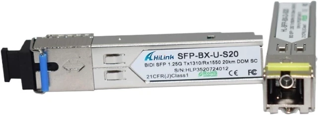 Main image of Single Core 1000BASE-BX WDM Mini GBIC 1.25G 3km/20km 1310nm/1550nm SFP(1pair 20km SC)