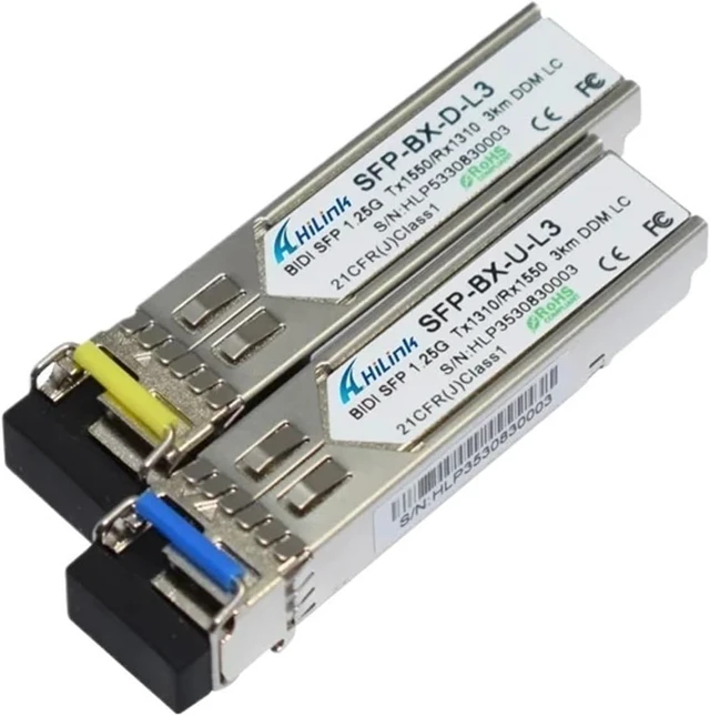 Alt view image 2 of 5 - Single Core 1000BASE-BX WDM Mini GBIC 1.25G 3km/20km 1310nm/1550nm SFP(1pair 20km SC)