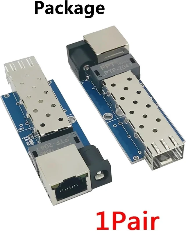 Alt view image 2 of 3 - SFP Module Sfp Media Converter Gigabit Mini10/100/1000Mbps Fiber Ethernet Switch 1SFP1E 1F1E(1pair only PCBA)