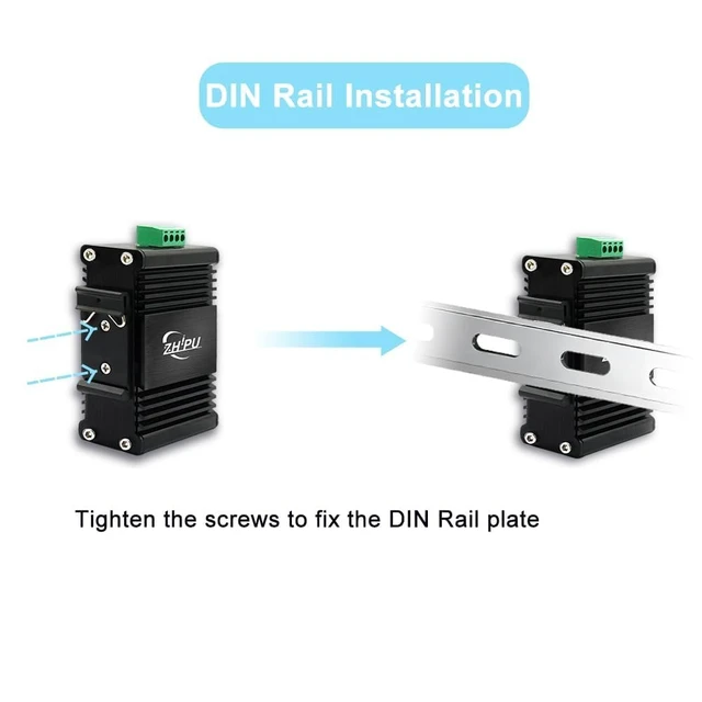 Alt view image 5 of 7 - Industrial Single Mode SC 20km 1Dual-Fiber Media Converter