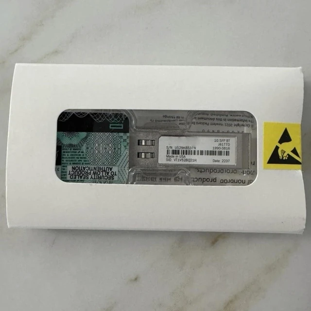 Main image of J8177D 1G SFP RJ-45 T 1000BASE-T, 100m Cat5e Transceiver (New Sealed)
