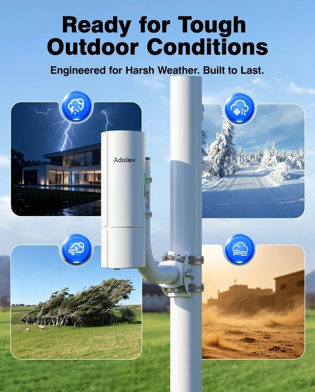 Alt view image 7 of 7 - CPE366 Outdoor Wireless Bridge 3KM 5.8G Gigabit Point to Point WiFi Bridge