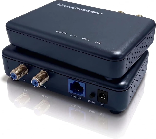 Main image of KB-G3-03 G.hn Wave 2 Coax to Ethernet Adapter Set (2-Pack) with 2.5GbE Port & 30W PoE+ 1.6Gbps Ethernet Over Coaxial Kit for Wi-Fi 6E/7 Access Points, IP Cameras, OTA & Satellite TV