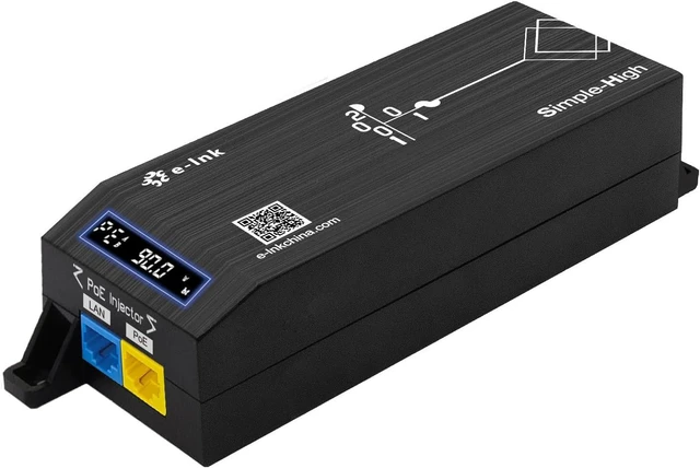 Main image of 90W IEEE802.3bt Gigabit PoE Injector with AI Smart LED Display