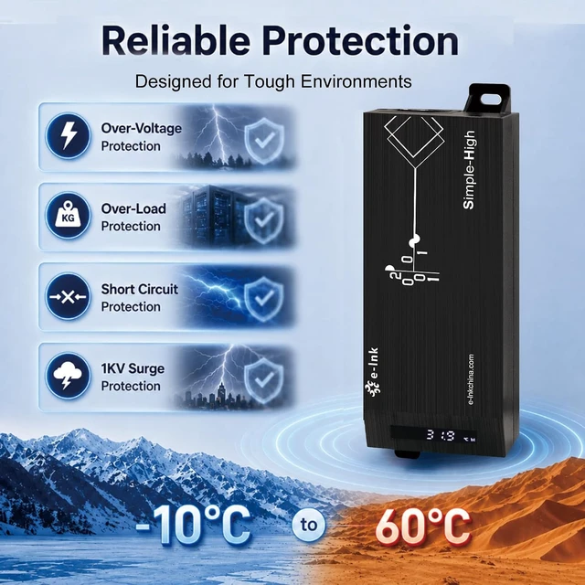 Alt view image 6 of 7 - 90W IEEE802.3bt Gigabit PoE Injector with AI Smart LED Display