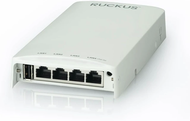 Alt view image 3 of 4 - RUCKUS H550 Wi-Fi 6 Wall-Plate Access Point and Switch, Dual-Band 802.11ax 2x2:2 MU-MIMO, Up to 1774 Mbps, 512 Clients, 1GbE PoE Uplink + 4X 1GbE (48V Passive PoE Out), BLE/Zigbee, USB, 901-H550-US02