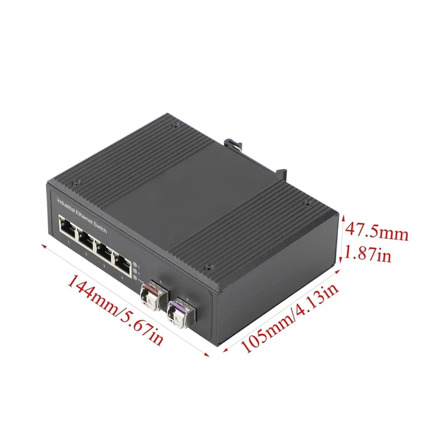 Alt view image 2 of 3 - Gigabit SFP Fully Managed Industrial Media Converter 2SFP