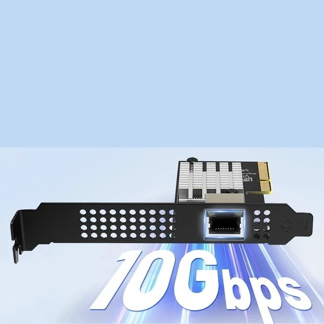 Alt view image 5 of 6 - PCIe 3.0 X4 to 1 Port 10G Ethernet Network Card 10Gbps RJ45 LAN Card