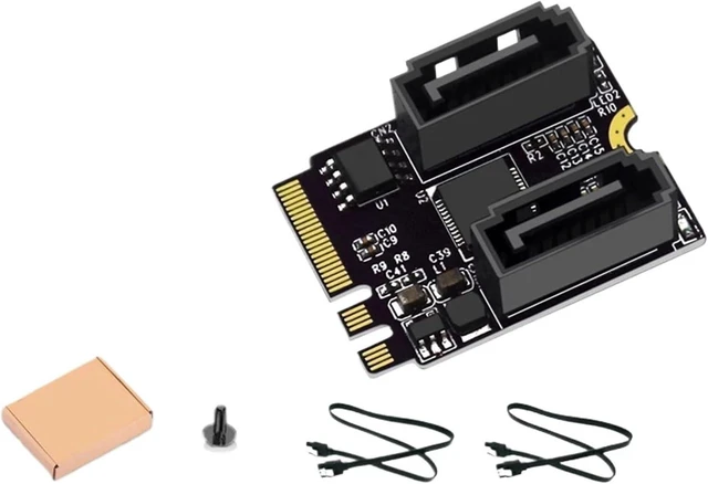 Alt view image 3 of 3 - M2 to SATA3.0 Expansion Card Key A + E M.2 to Hard Disk Adapter Card Without Driver Installation
