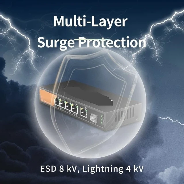 Alt view image 2 of 4 - 5-Port Multi-Gigabit 2.5Gbps Plug and Play Network Ethernet 2.5G Switch