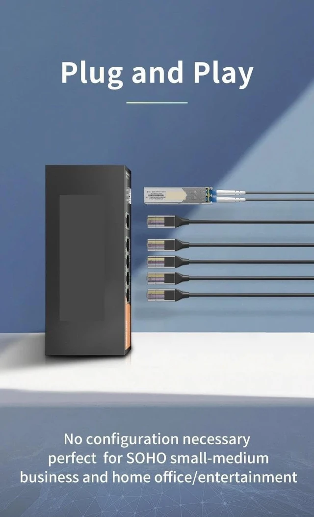 Alt view image 3 of 4 - 5-Port Multi-Gigabit 2.5Gbps Plug and Play Network Ethernet 2.5G Switch
