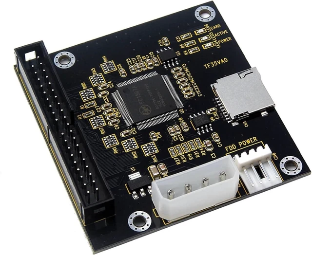 Alt view image 4 of 4 - TF to IDE3.5 40 Pin Disk Drive Adapter Board Riser Card Capacity Supports 512GB SDXD Card ATA IDE for Laptop Notebook