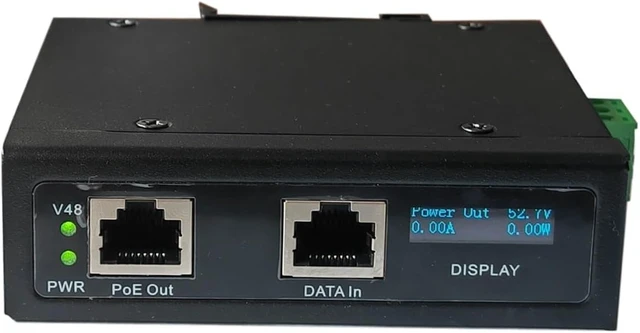 Alt view image 4 of 6 - 10Gbe Industrial POE Injector Max 120w Output with 802.3at/bt Compliant(GIGA 12-57V in)
