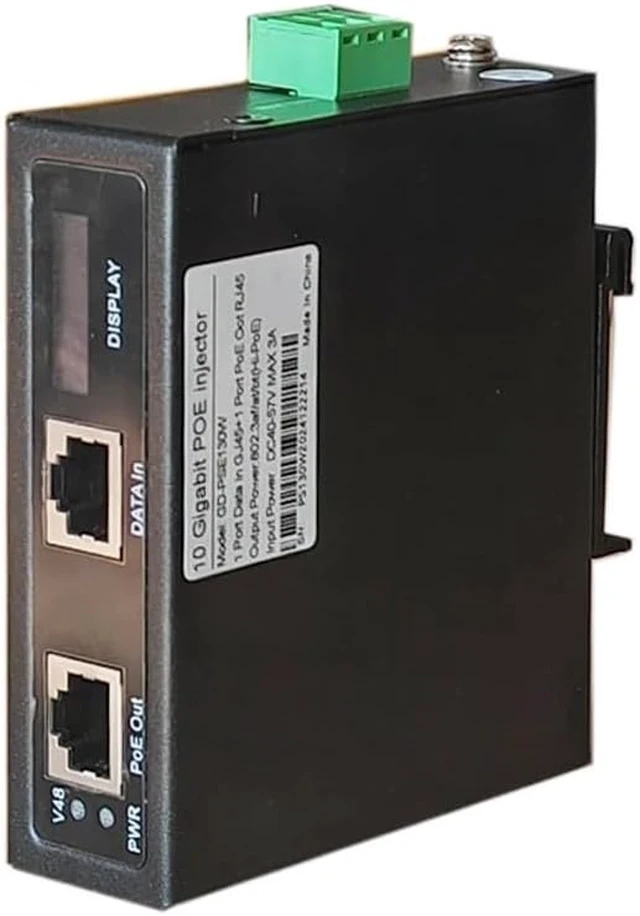 Alt view image 3 of 6 - 10Gbe Industrial POE Injector Max 120w Output with 802.3at/bt Compliant(GIGA 12-57V in)