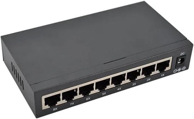 Main image of Portable Ethernet Line Hub, Network Switch, Gigabit Port, 8x100/1000Mbps