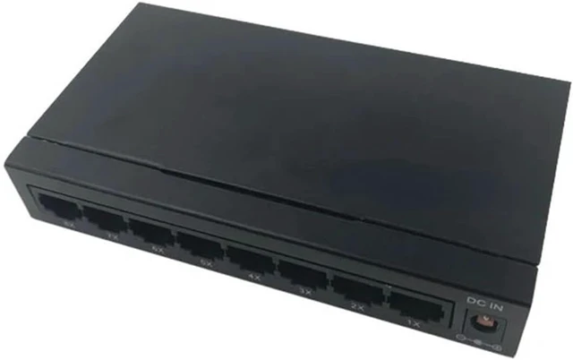 Alt view image 2 of 6 - Portable Ethernet Line Hub, Network Switch, Gigabit Port, 8x100/1000Mbps