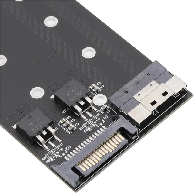 Alt view image 3 of 4 - M.2 NVMe to U2 SFF 8654 8i Adapter Card Enhanced Storage Flexibility: 2-Port NVMe M.2 NGFF SSD Adapter