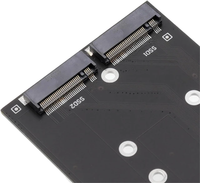 Alt view image 4 of 4 - M.2 NVMe to U2 SFF 8654 8i Adapter Card Enhanced Storage Flexibility: 2-Port NVMe M.2 NGFF SSD Adapter
