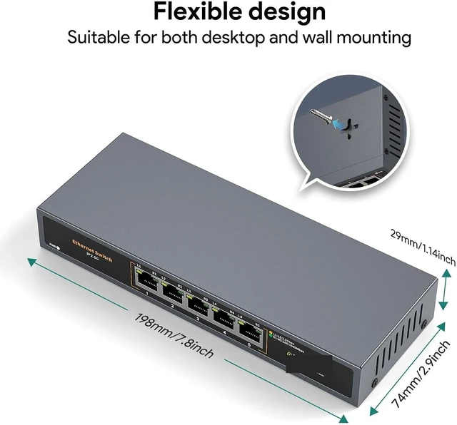 Alt view image 2 of 3 - EP-SG7821 5-Port 2.5G Ethernet Switch with 25Gbps Plug-and-Play