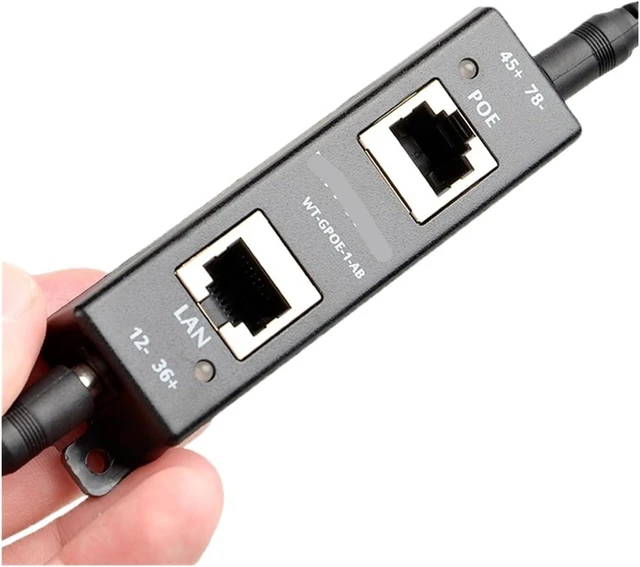 Alt view image 2 of 4 - 1 PCS Single-Port Gigabit Passive PoE Injector, 45W, with LED Indicator