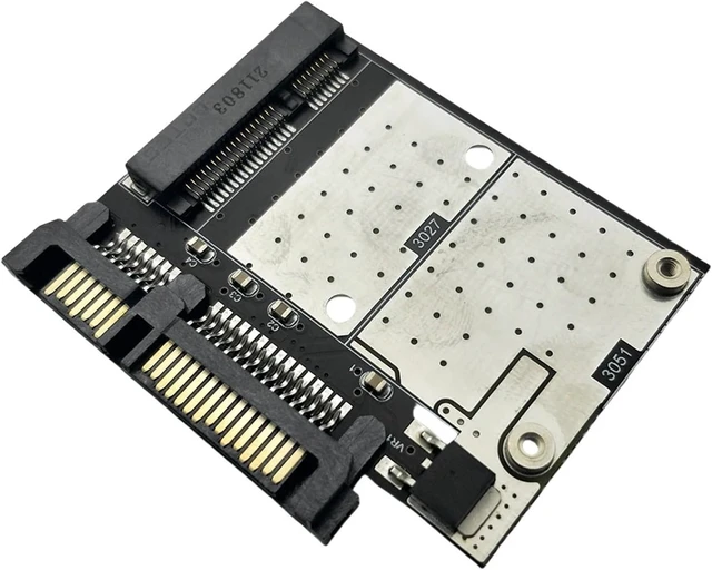 Alt view image 2 of 3 - MSATA SSD to 2.5/3.5in SATA3.0 22pin Adapter Card to Converter Card MSATA to 2.5/3.5 Hard Drive Adapter