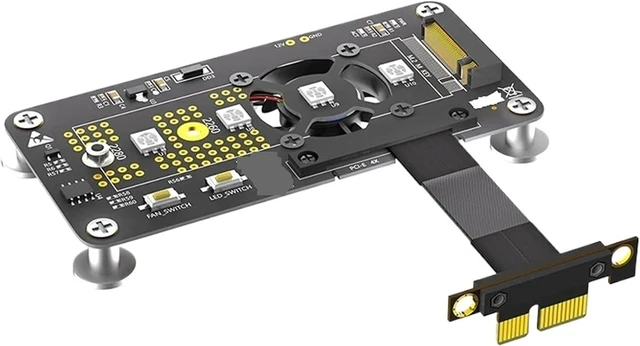 Main image of 10CM M.2 NVME to PCIE X1 Extension Cable PCI Express 3.0 1X to M Key Converter Riser Board