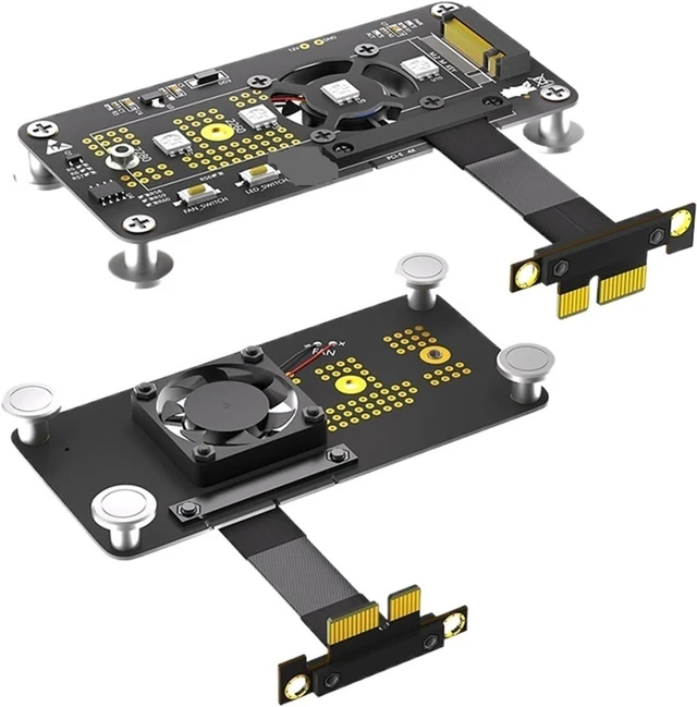 Alt view image 2 of 2 - 10CM M.2 NVME to PCIE X1 Extension Cable PCI Express 3.0 1X to M Key Converter Riser Board