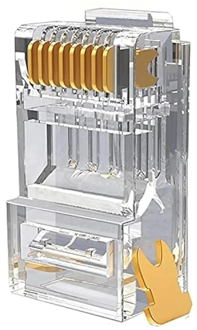 Main image of 1 PCS RJ45 Cat6 Cat6a Straight Connector -Plated 8P8C Modular for 23AWG