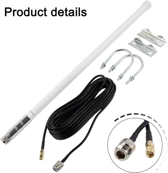 Alt view image 5 of 7 - 12dBi for lora for antenna 860-930MHz Fiberglass 8m Cable 12dBi
