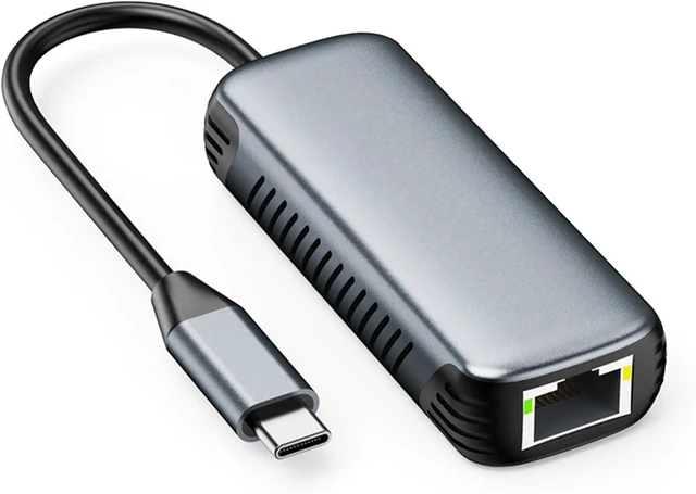 Alt view image 4 of 7 - 5Gbps Ethernet Adapter RJ45 to Type C Internet Converter