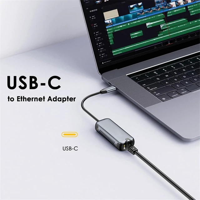 Alt view image 7 of 7 - 5Gbps Ethernet Adapter Gigabit Ethernet Type C to RJ45 for Laptop