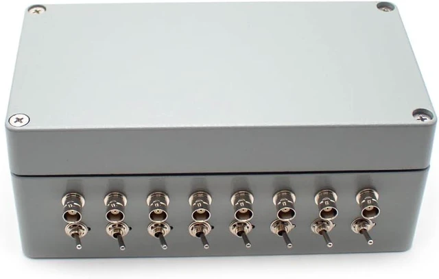 Alt view image 2 of 7 - 16Port BNC RF Shielding Enclosure Box, DieCast Aluminum