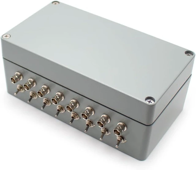 Alt view image 3 of 7 - 16Port BNC RF Shielding Enclosure Box, DieCast Aluminum