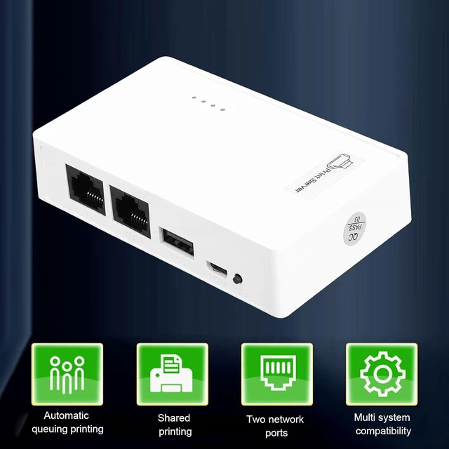 Alt view image 4 of 7 - EBTOOLS USB Print Server, Wireless WiFi Printer Sharer with USB Port