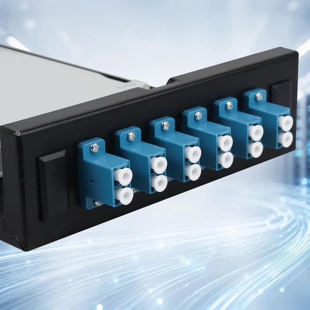 Alt view image 7 of 7 - LC/UPC Duplex 6 Port Wall Mount Fiber Enclosure Box Singlemode Kit