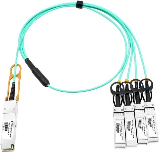 Main image of 40G QSFP+ to 4 x 10G SFP+ Active Optical Breakout Cable Compatible with Extreme 10GB-4-F03-QSFP 3m (10ft)