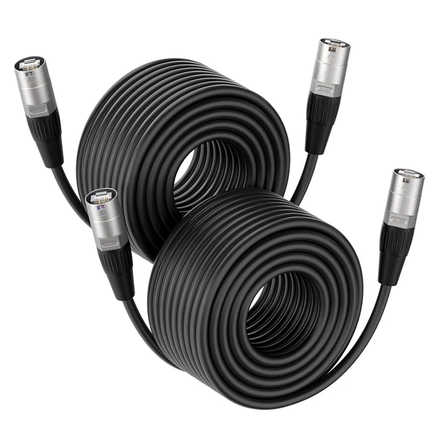 Main image of Ethercon Cable, Shielded Cat 5e Ethernet Cable Compatible with EtherCON RJ45 Connectors in Silvery for Professional Audio, Video and Networking Applications (2, 50FT)