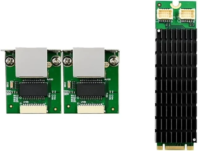 Alt view image 3 of 6 - Network Card 2.5G Ethernet with I226-T2, M.2 B+M to RJ45, TSN