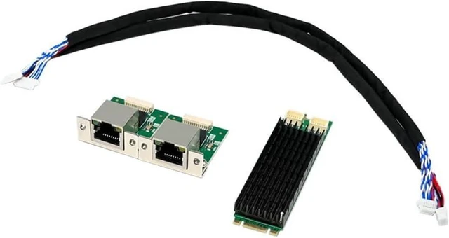 Alt view image 2 of 6 - Network Card 2.5G Ethernet with I226-T2, M.2 B+M to RJ45, TSN