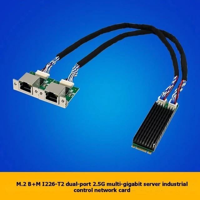 Alt view image 5 of 6 - Network Card 2.5G Ethernet with I226-T2, M.2 B+M to RJ45, TSN