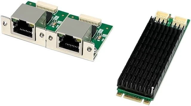 Alt view image 4 of 6 - Network Card 2.5G Ethernet with I226-T2, M.2 B+M to RJ45, TSN