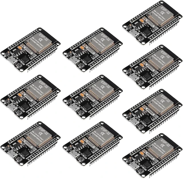 Main image of 10Pcs ESP32 CP2102 Micro Development Board integrates 30PIN Wi-Fi Bluetooth Dual Core USB for Easy Connection and Programming Networking Smart Component DIY Robot